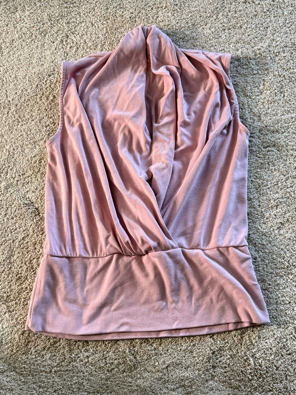 OGL Soft Surplice Wrap Tank Top - Millenial Pink - Size L - EUC